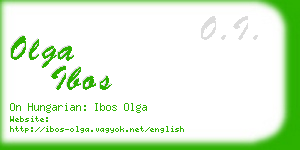 olga ibos business card